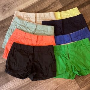8 pair of JCrew chino shorts Size 0